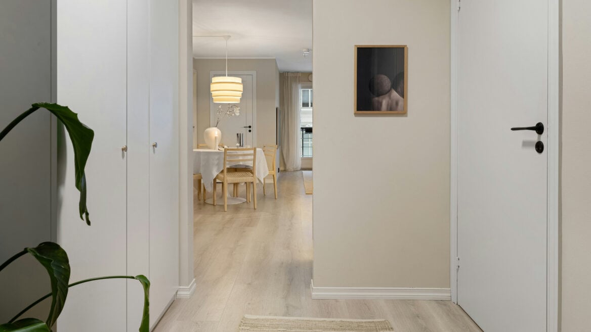 entrance area of a home with vinyls flooring